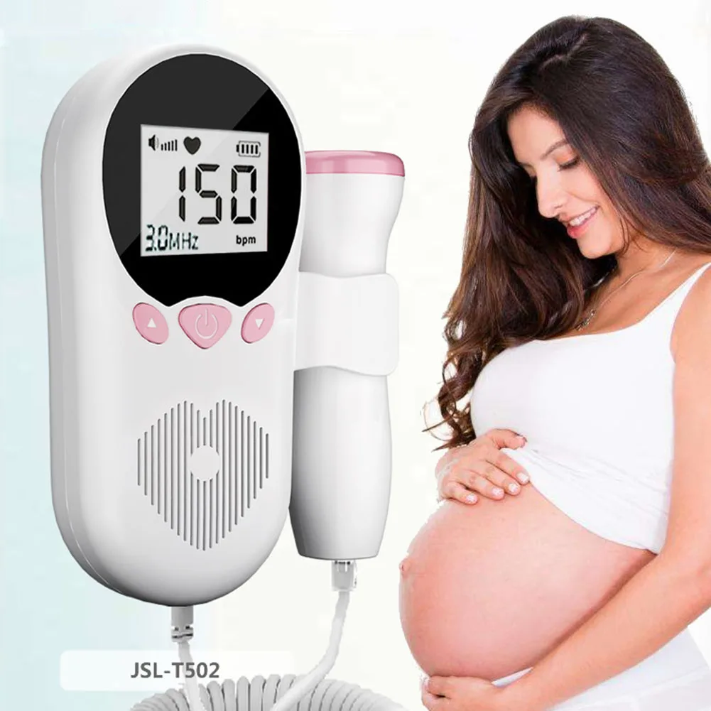 3.0MHz Doppler Fetal Heart rate Monitor Maternity Pregnancy Baby Fetal Sound Heart Rate Detector LCD Display No Radiation