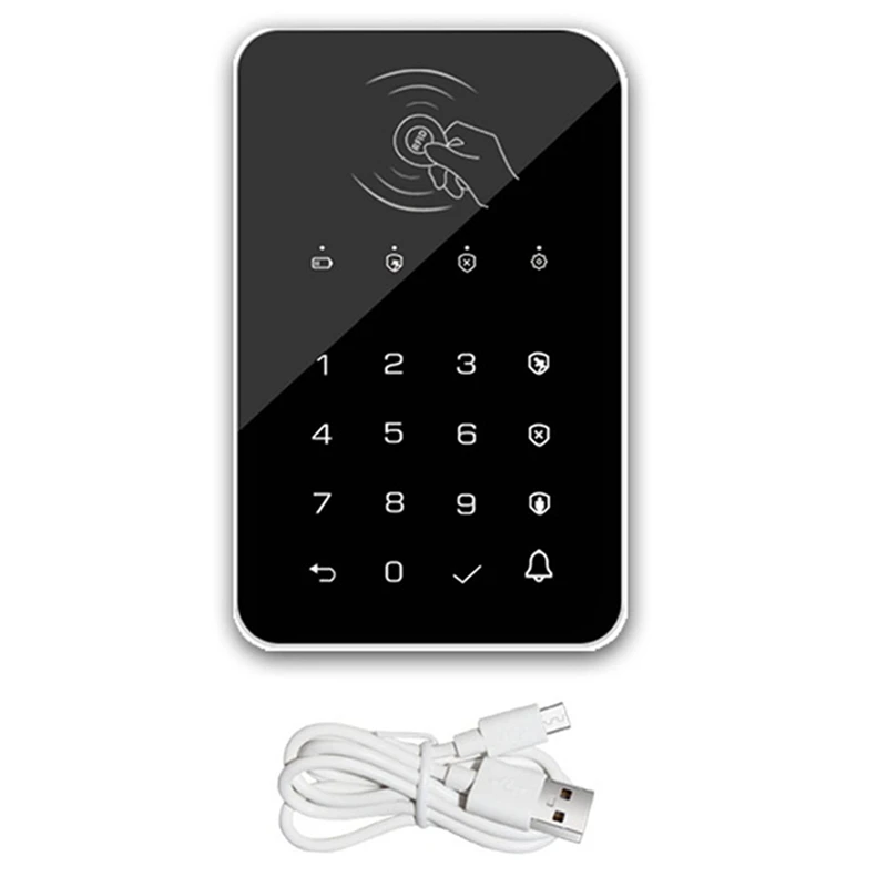 

Hot 433Mhz Wireless Keyboard Touch Pad Doorbell Button For G50 / G30 / PG103 / W2B Wifi GSM Alarm RFID Card Rechargeable