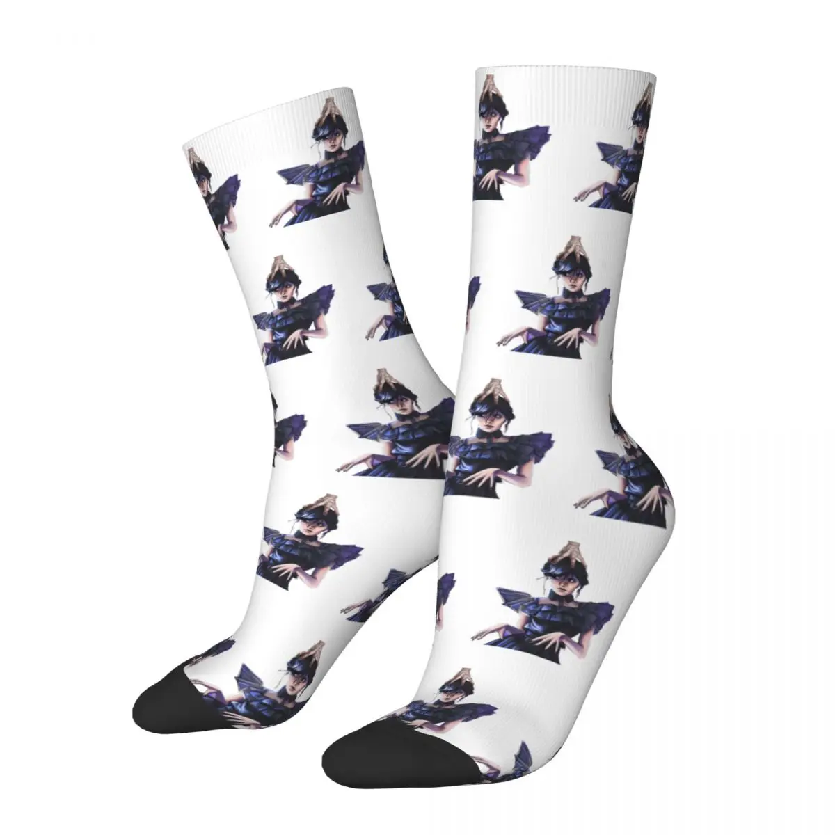 

Cool Wednesday Thing Football Socks Gothic Polyester Long Socks for Unisex Non-slip