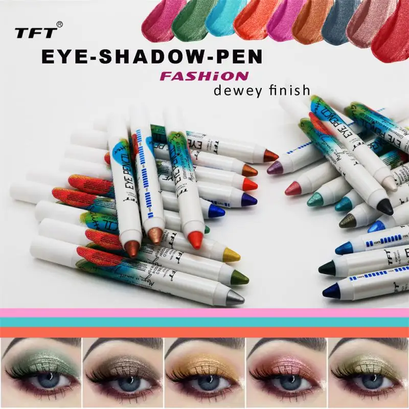 

Pearlescent Silkworm Eyeshadow Pen Long Lasting Waterproof Contour Shadows Makeup 24 Color Shiny Eye Shadow Highlighter Cosmetic