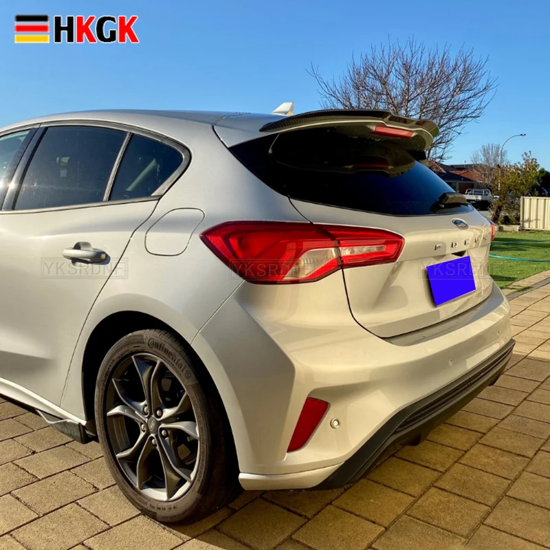 

Для Ford New Focus 2019 2020 ABS внешний задний спойлер задний багажник украшение крыла багажника автомобильный Стайлинг для фокусировки спойлер на крышу