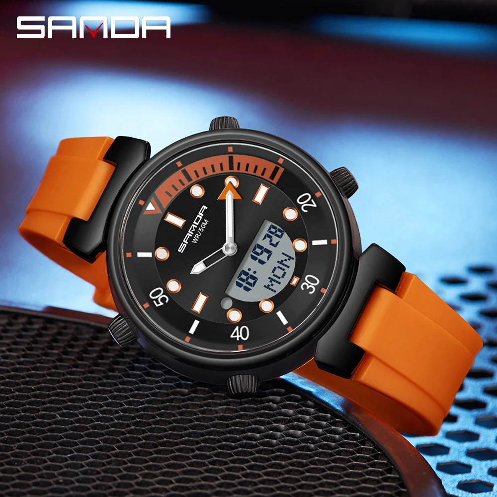 

SANDA Top Luxury Fashion Sport Men's Watches Waterproof Quartz Watch Casual Wristwatch for Male Clock Relogio Masculino 3122
