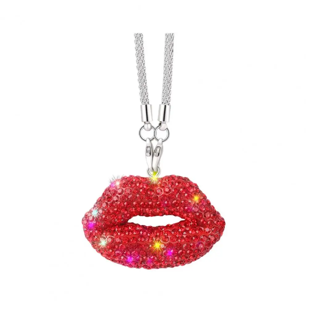 

Сверкающее автомобильное зеркало заднего вида, кулон в форме губ, стразы, автомобильное зеркало заднего вида, подвески, подвесное внутреннее украшение, декор автомобиля