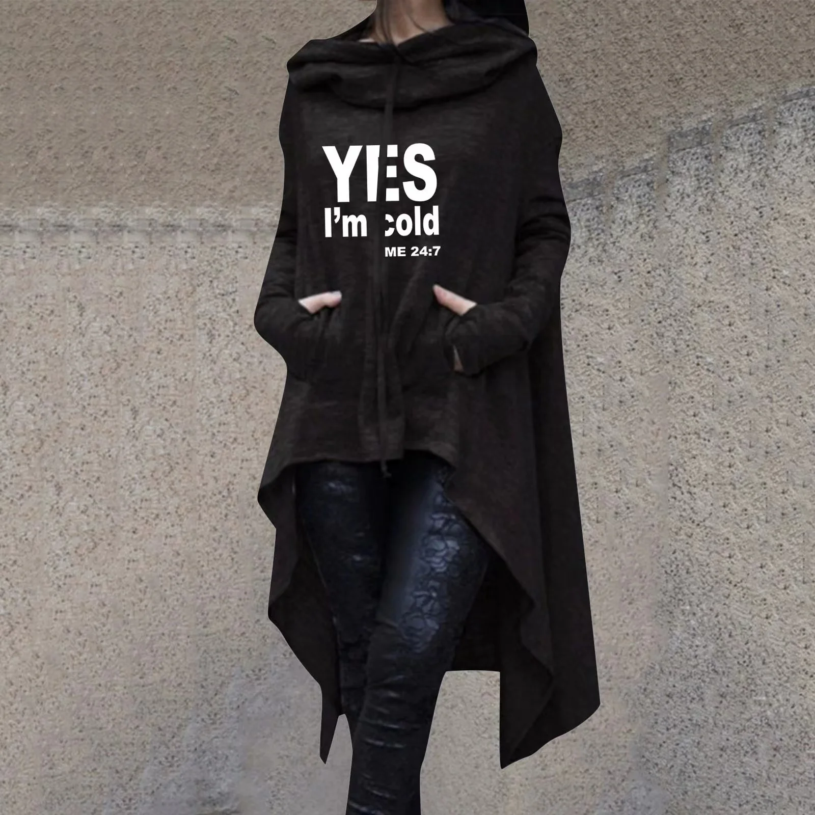 Женский свитшот с надписью Yes I'm Cold Me