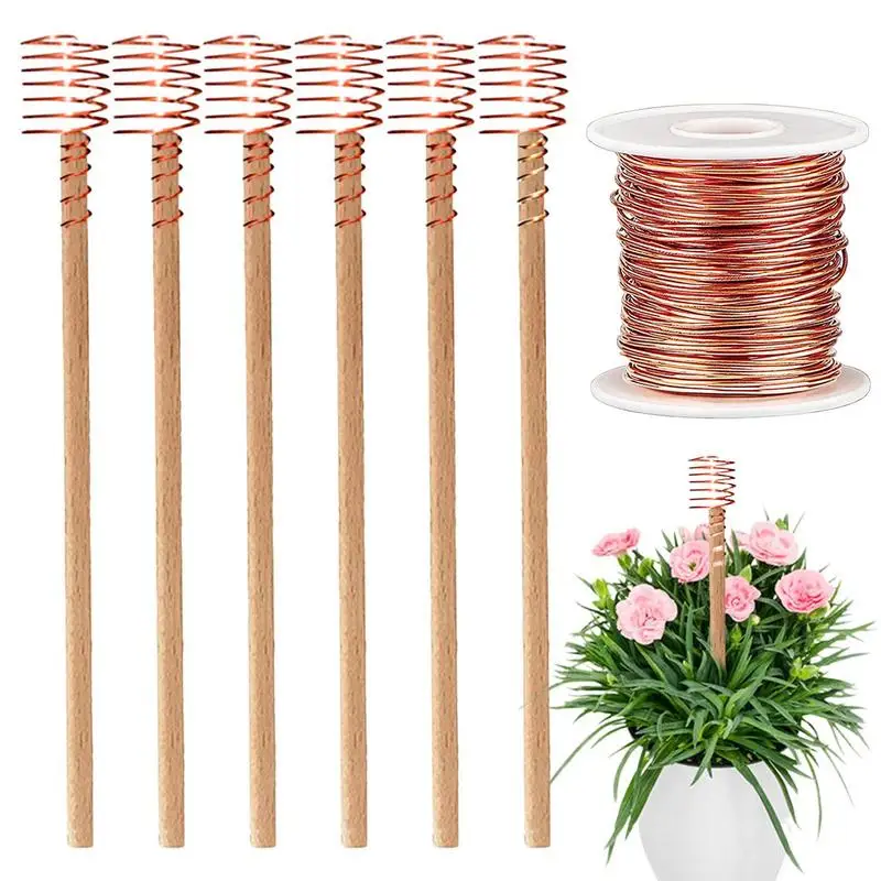 

Electro Culture Copper Antenna Coils Electro Culture Gardening Soft Copper Wire 127 Feet Copper Coil Antennas With 6 Stake For