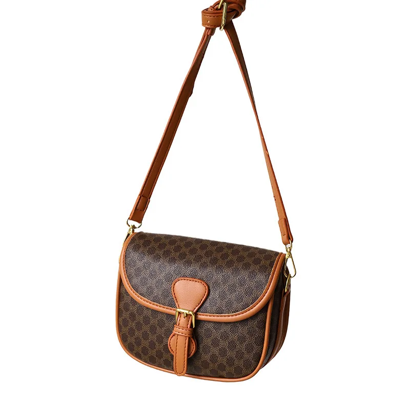 Quality Splite Leather Crossbody Bag For Women Half Round Saddle Crossbody Retro Shoulder Bags Famous Brand Designer Satchels