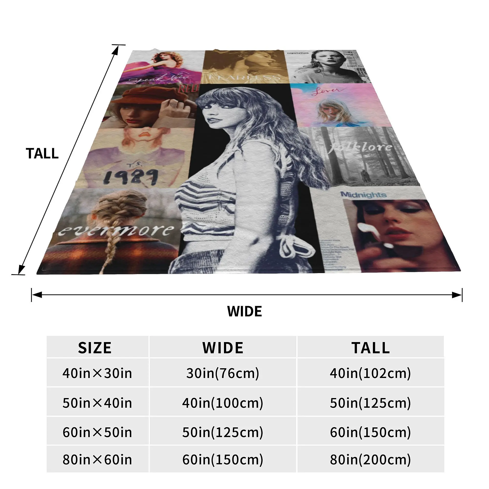 Одеяло Taylors Eras Tour Merch супермягкое флисовое популярное одеяло с обложкой альбома