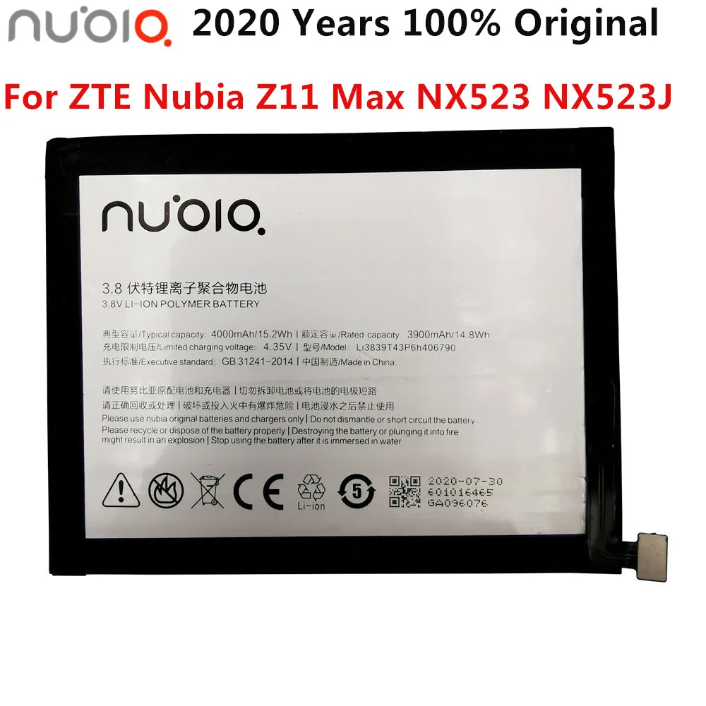 

3.8V 4000mAh Li3839T43P6h406790 For ZTE Nubia Z11 Max NX523 NX523J Battery