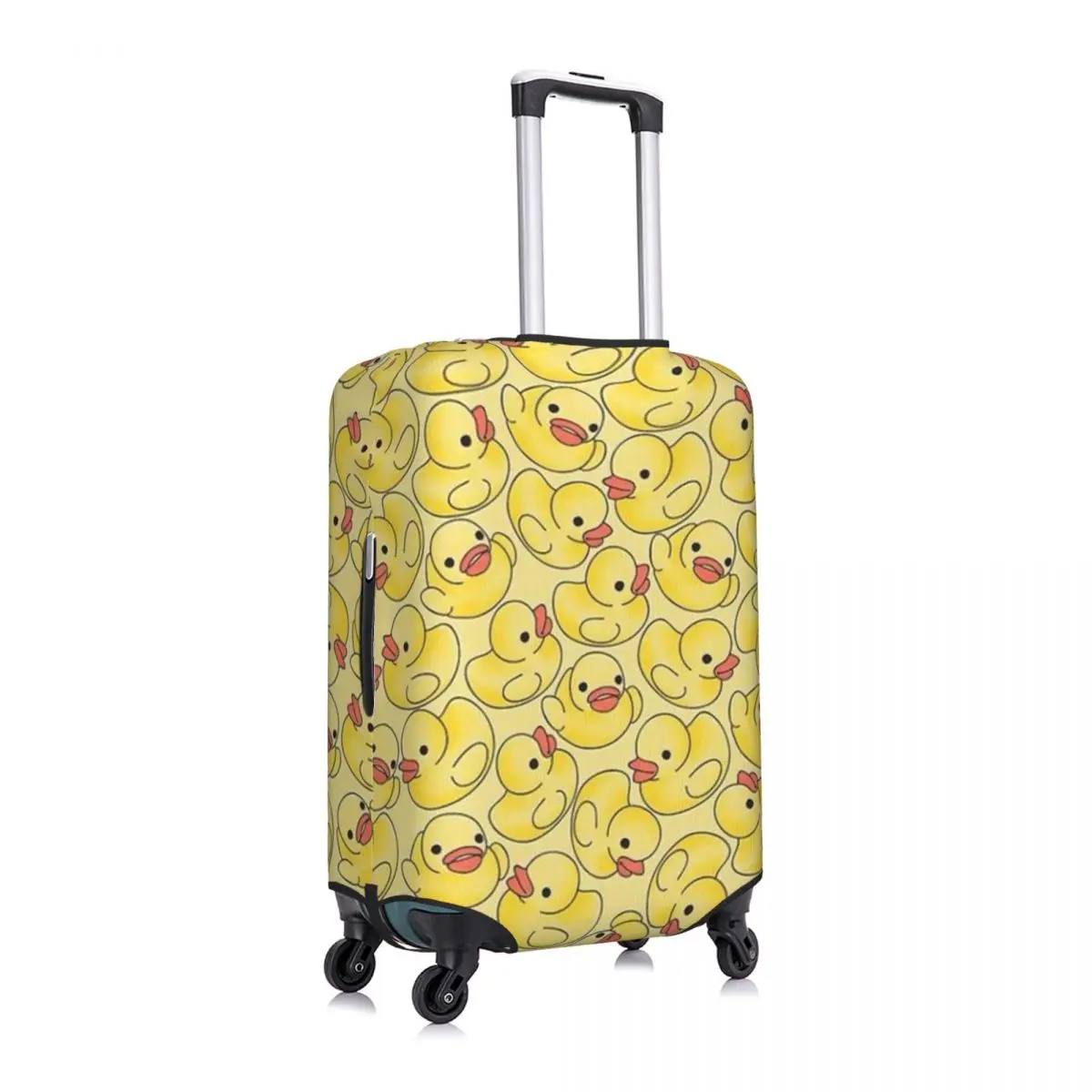 

Little Yellow Ducks Luggage Cover Spandex Suitcase Protector Fits 19-21 Inch