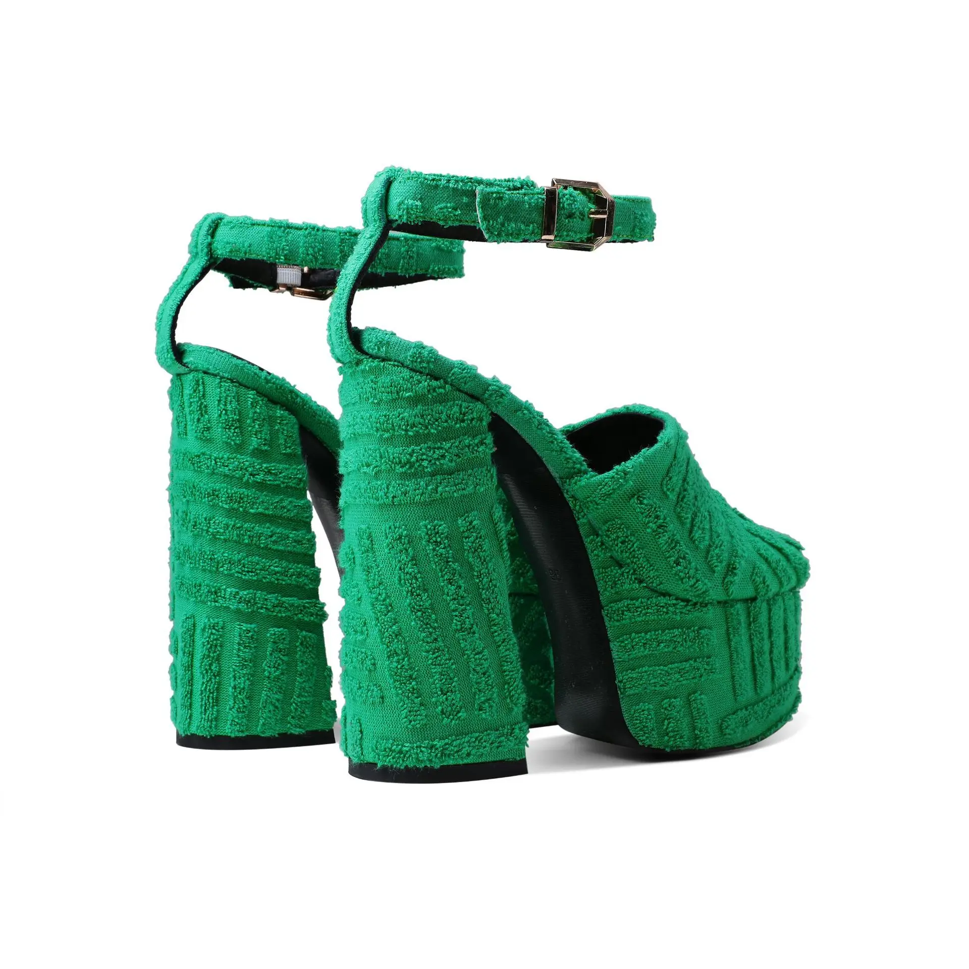 2022 Summer New Thick Heel Horseshoe Heel Super High Heel Platform Fish Mouth Hollow Versatile Open Toe Sandals For Women