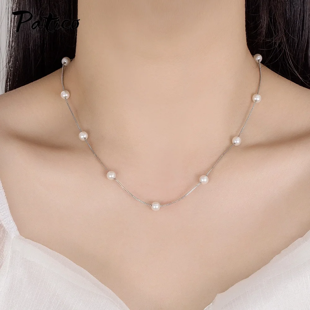 

Женское ожерелье из серебра 925 пробы, с жемчугом