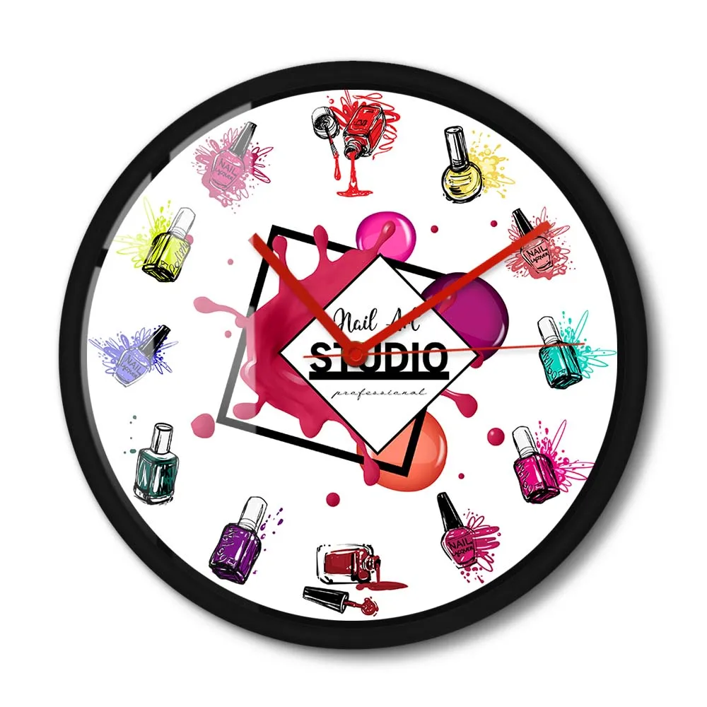 

Настенные часы для студийной фотосъемки, бесшумные настенные часы для дизайна ногтей