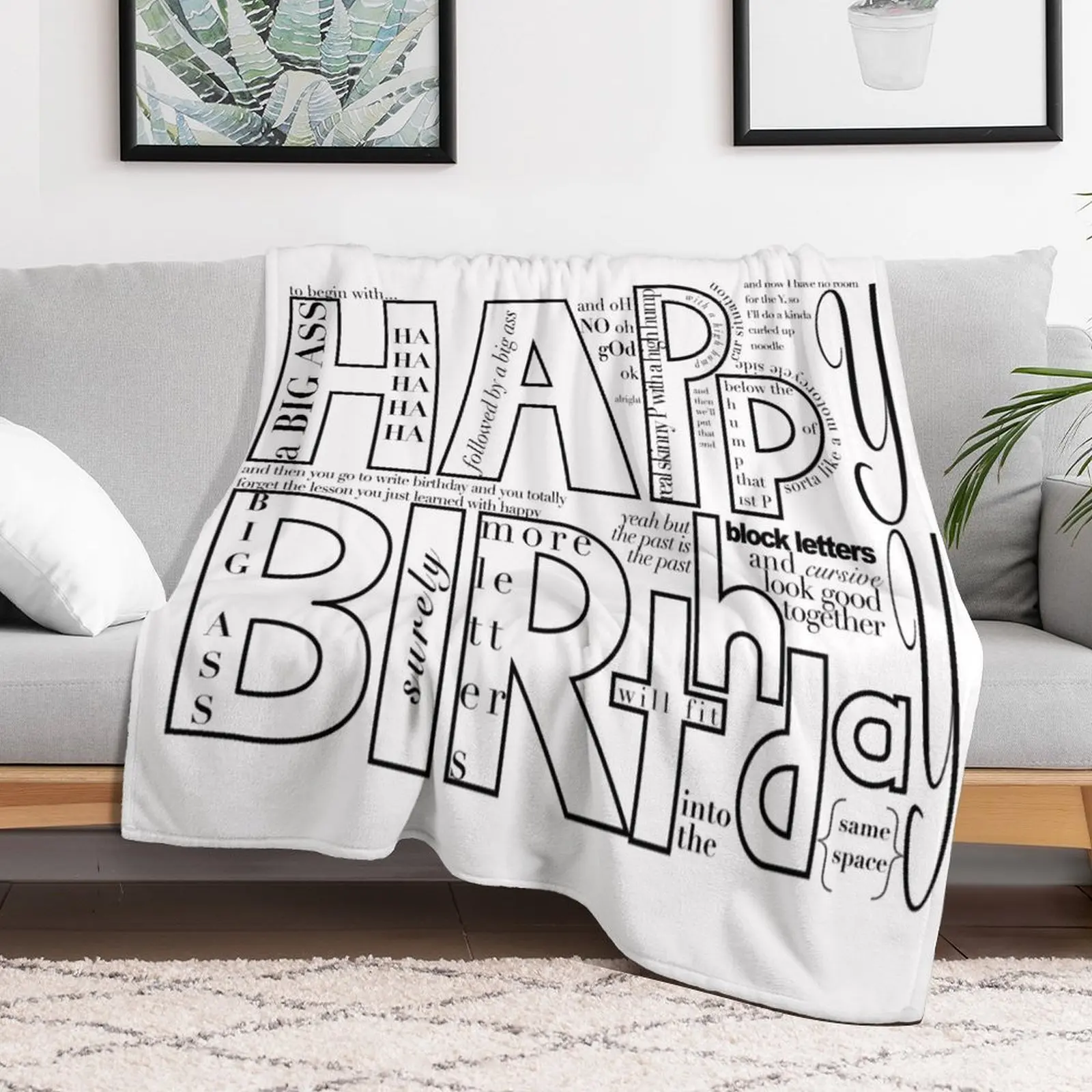 Утяжеленное туристическое тонкое одеяло Джон мулани со знаком на день рождения