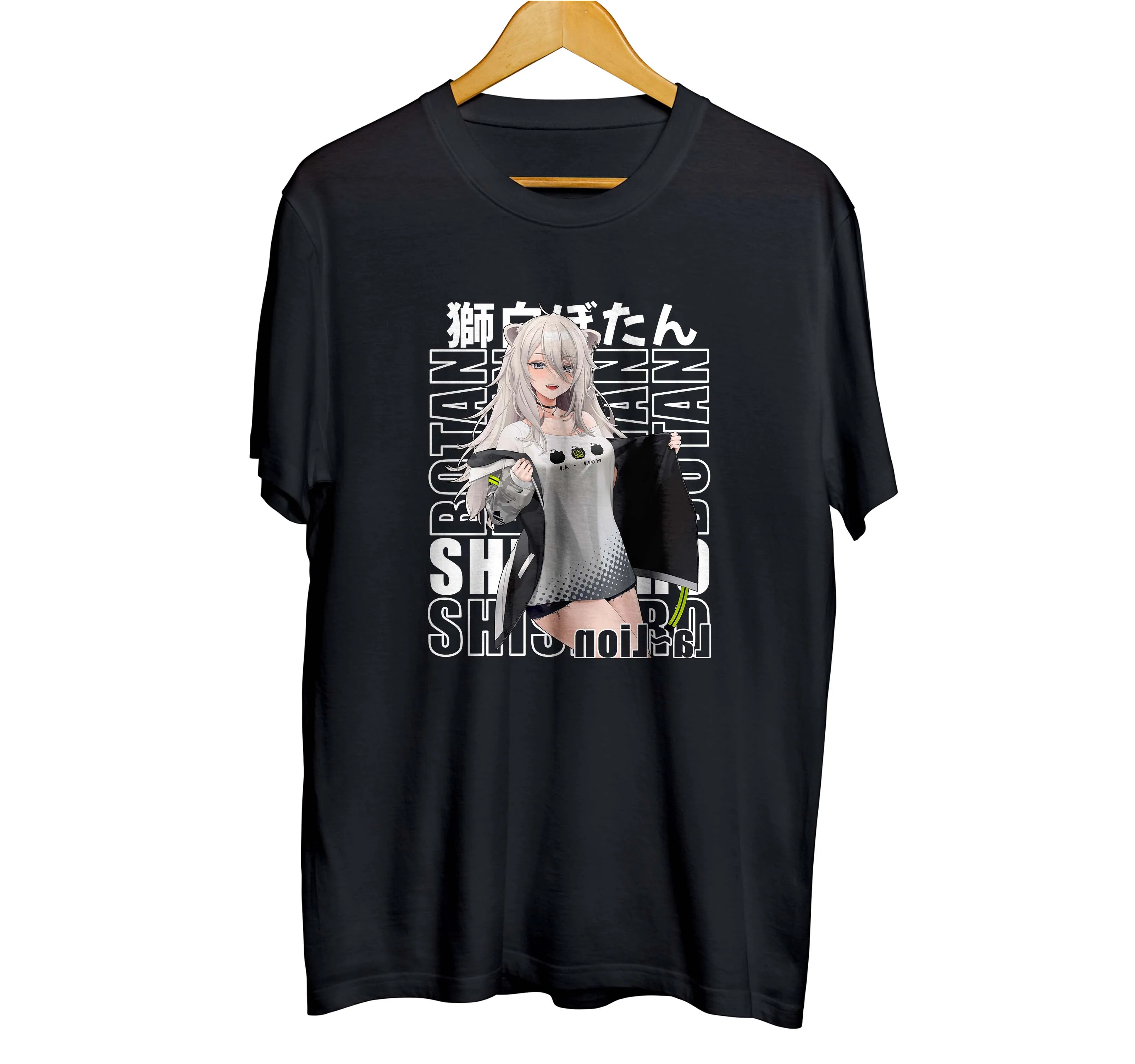 Футболка distroanime vtuber SHISHIRO BOTAN LA LION - HOLOLIVE JPN 100% хлопок чесаный 30s