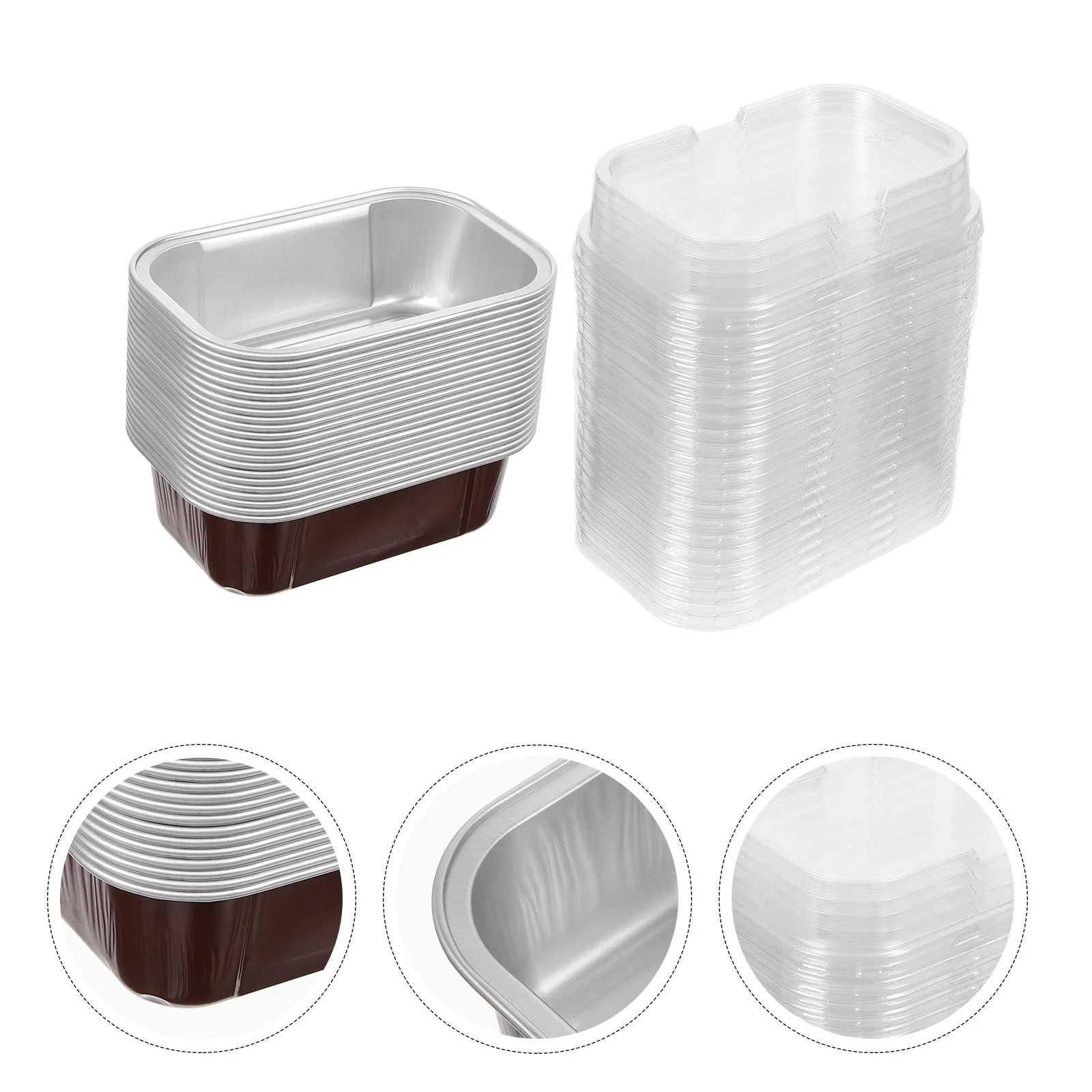 

50 Pcs Muffins Liner Cups DIY Baking Cake Molds Plastic Cap Egg Tart Foil Cupcake Liners Holder