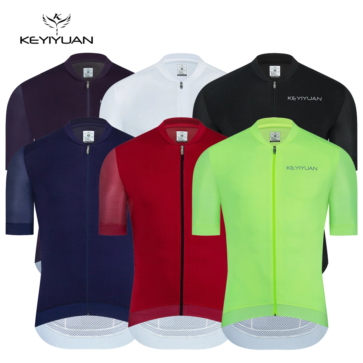 

KEYIYUAN Bike Jersey Men Short Sleeve T-Shirt Fluorescent Green Bike Road Kit Camisa De Ciclismo Tenue Cycliste Homme Moletom