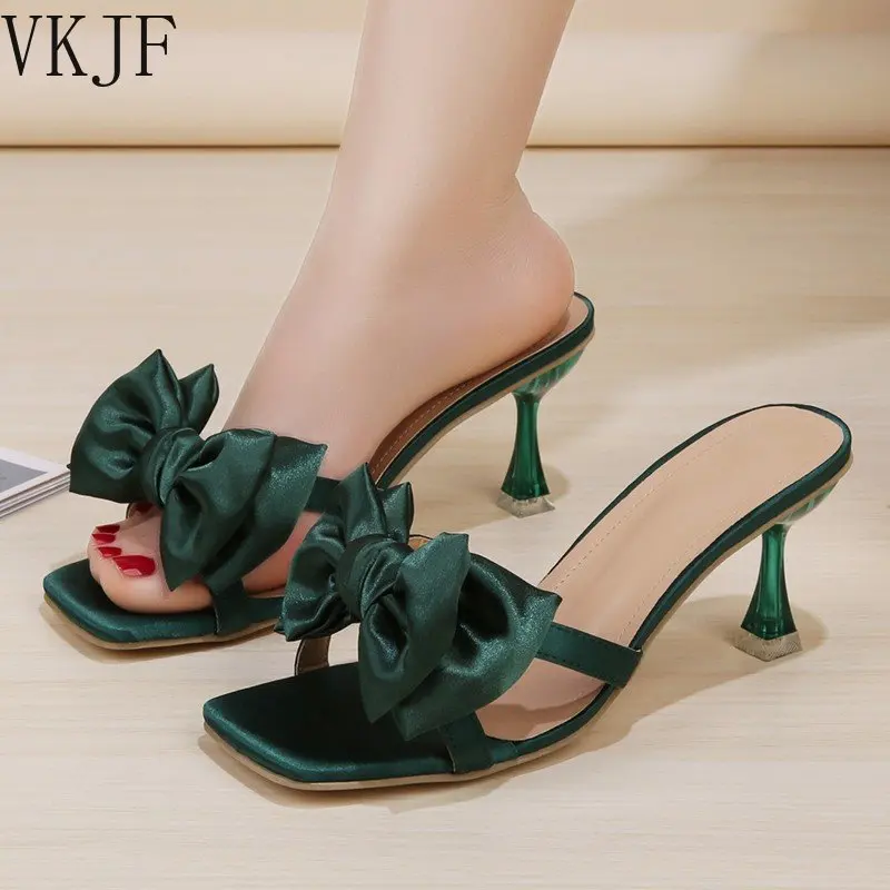 

Женские туфли 2023, шлепанцы, повседневные резиновые шлепанцы, шлепанцы с узлом-бабочкой, роскошная женская обувь для дома