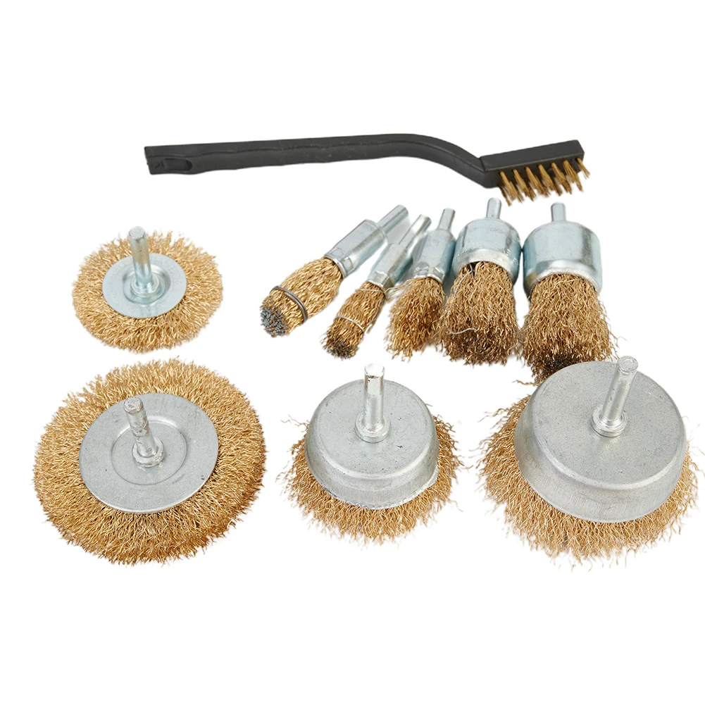 

Parts Portable Practical Premium Accessories Brand New Durable High Quality Useful Brass Wire Brush Disc For Drill