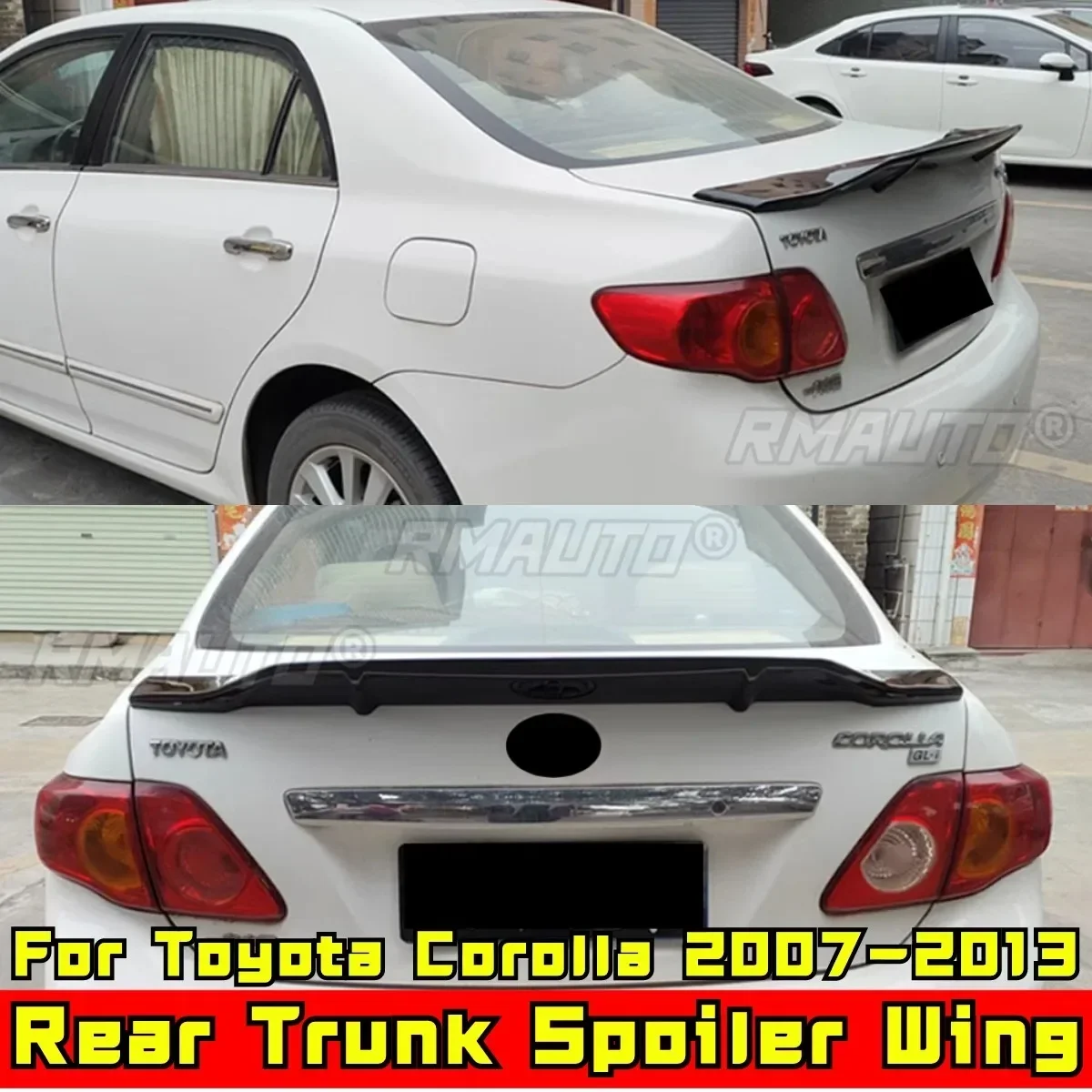 Corolla Spoiler Wing Rear Roof For Toyota 2007-2013 Body Kit Car Accessories