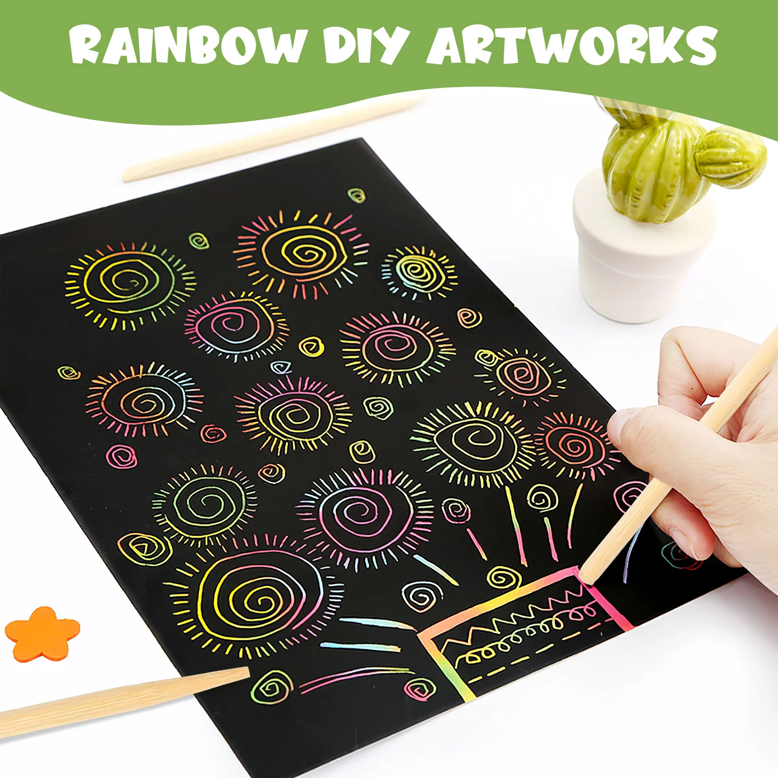 30 шт. инструменты для рисования когтеточки бамбуковый стилус деревянный детский