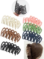 new fence hollow out hair claws clips women girls solid frosted barrette hairpin crab headwear fashon hair accessories