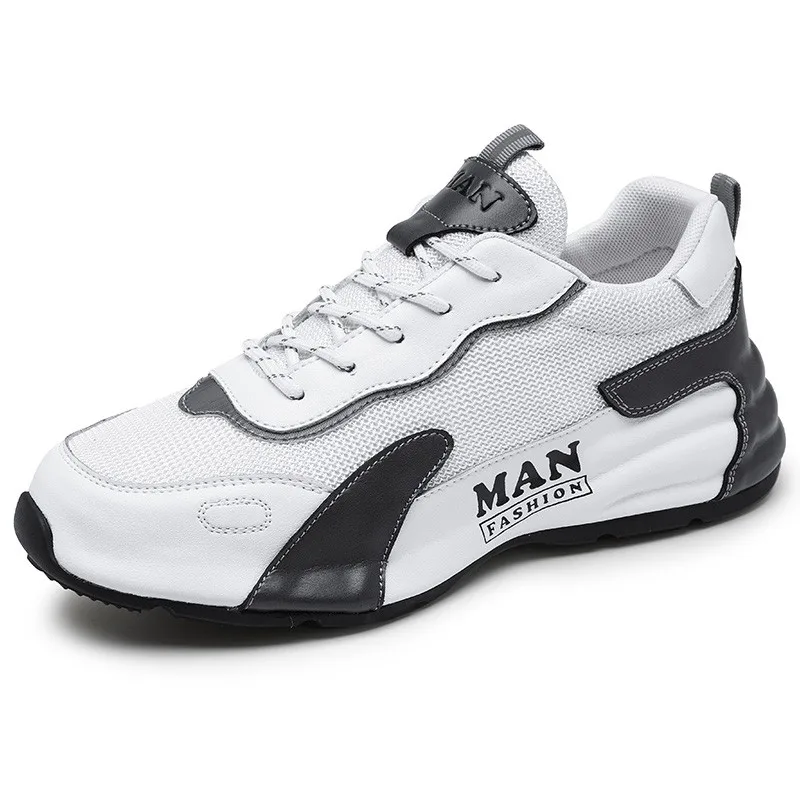 Кроссовки мужские из бычьей кожи дышащая Спортивная обувь для бега на шнуровке