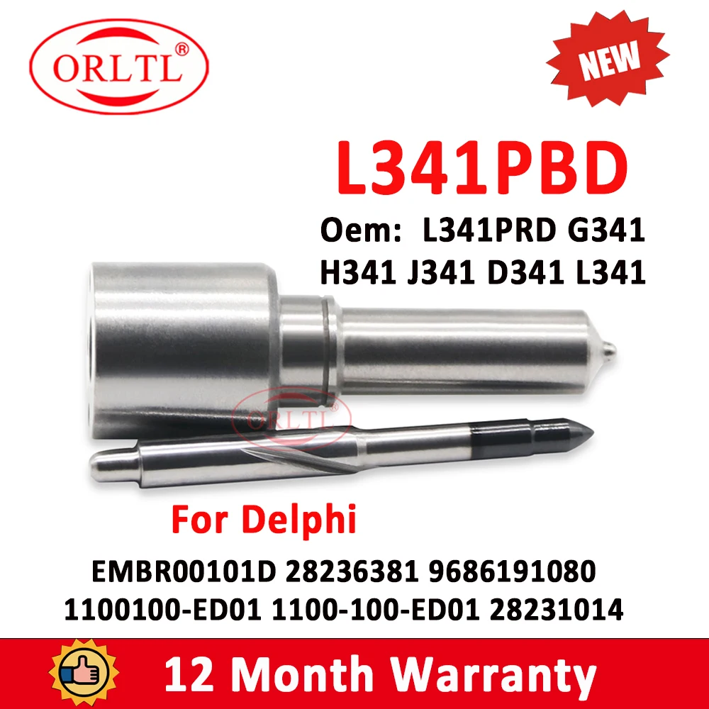 Фото Комплекты топливных форсунок ORLTL G341 L341PBD, дизельные форсунки L341PRD для EMBR00101D 28236381 9686191080 28231014 1100100-ED01 №1