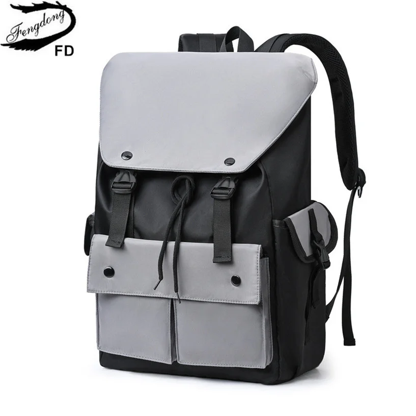 

Fengdong high school backpack for teenage boys cool schoolbag waterproof lightweight travel backpack college boy large bookbag