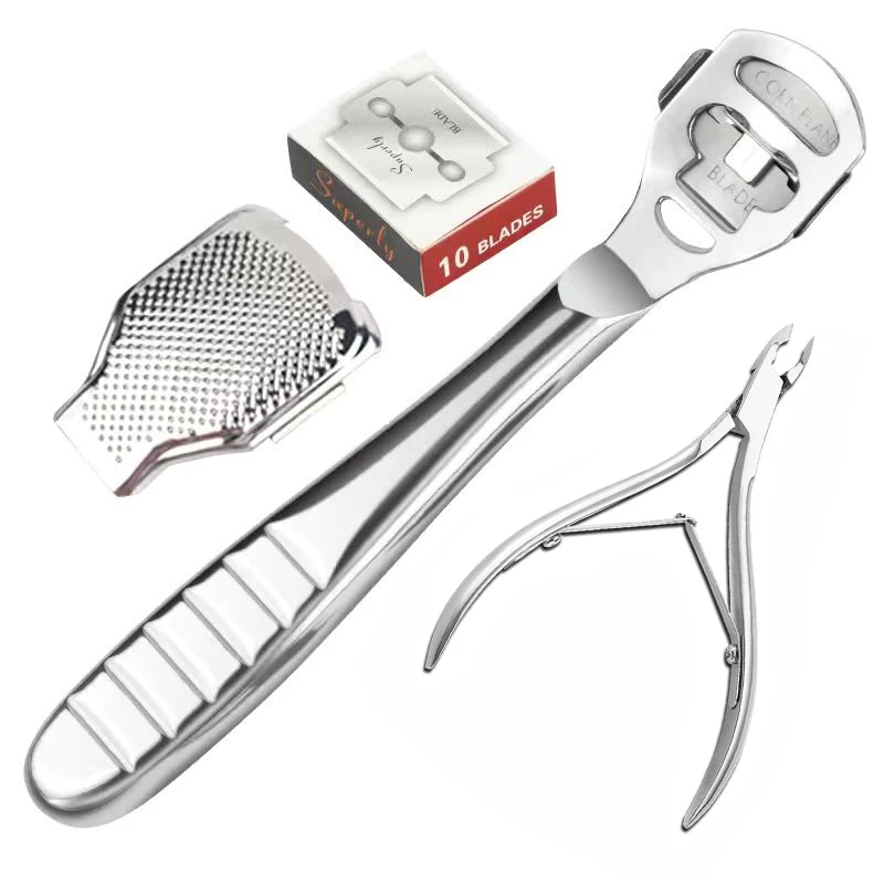 

Skin Tool Blades Foot Tools Handle Razor Heel Hard Pedicure Feet 10 Remover Steel Stainless Care Hand Callus Foot Shavers Shaver