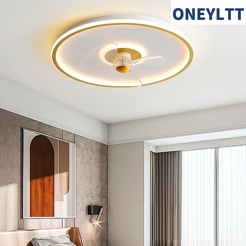 Продажа Современная простая Светодиодная лампа с потолочным вентилятором без лопастей, потолочный вентилятор для спальни с дистанционным управле...