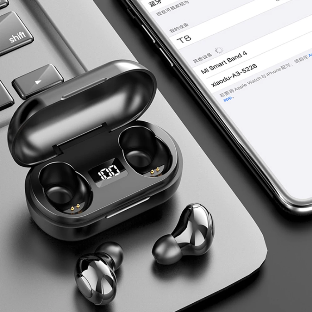 Беспроводные наушники с зарядным устройством для Xiaomi Mi 11 10 Poco X3 NFC M3 Redmi 9 9C Note 9T 9S Pro