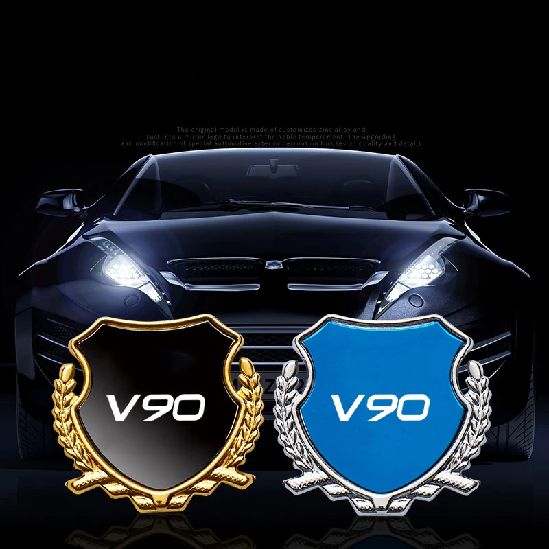 

Металлические декоративные наклейки на заднюю панель телефона для Volvo V90 с логотипом автомобиля