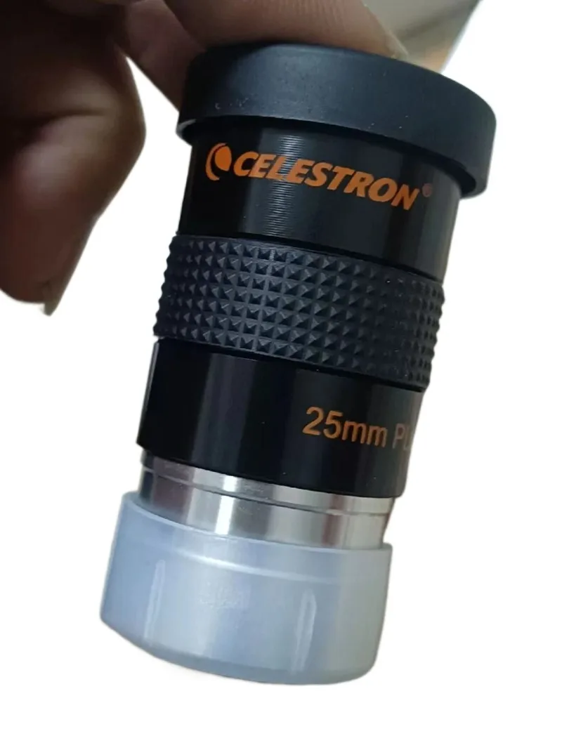 Фото Окуляр Celestron 1,25 дюйма с красной маркировкой, 25 мм, с большим объективом, многослойным широкополосным зеленым покрытием PLProcin для астрономических наблюдений №3