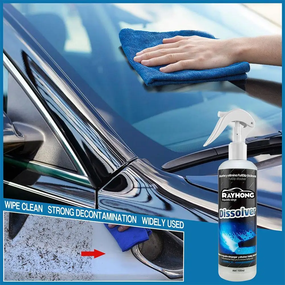 

100ml Car Dip Dissolver Car Oil Tar Grease Remover Formula Automoive Based Solvent Cleaning Spray Surfaces Car Exterior Cle V6E2
