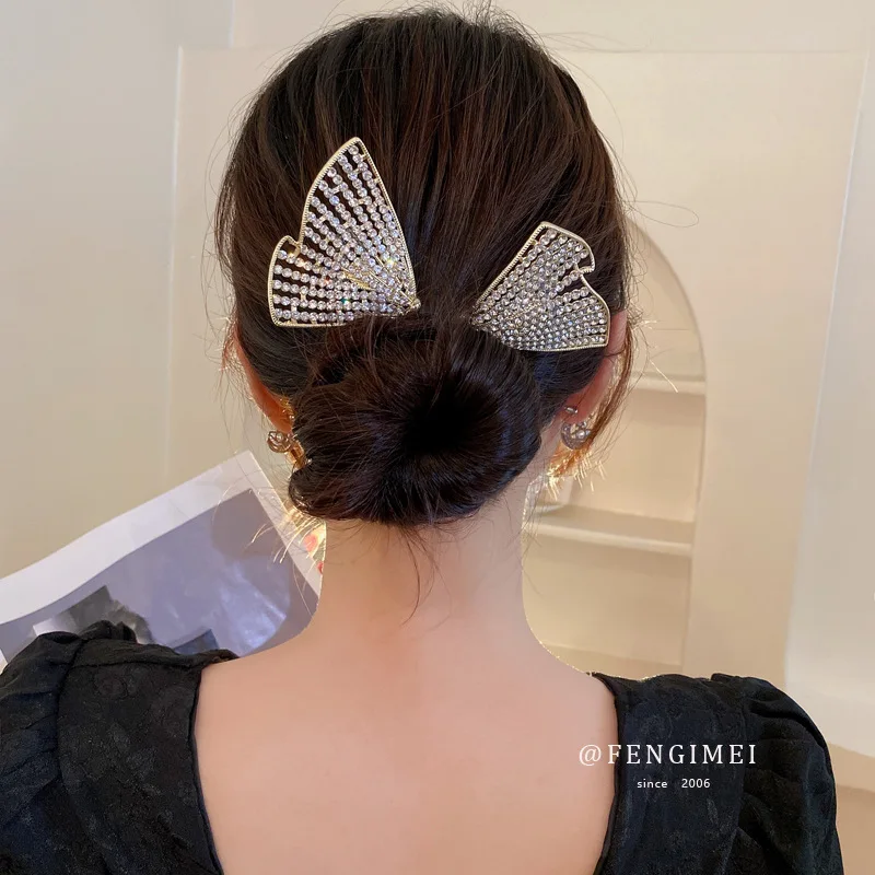 

Dongdaemun Temperament Diamond Fish Tail Meatball Head Hair Curler Clip Sweet And Fashionable New Accessories Female