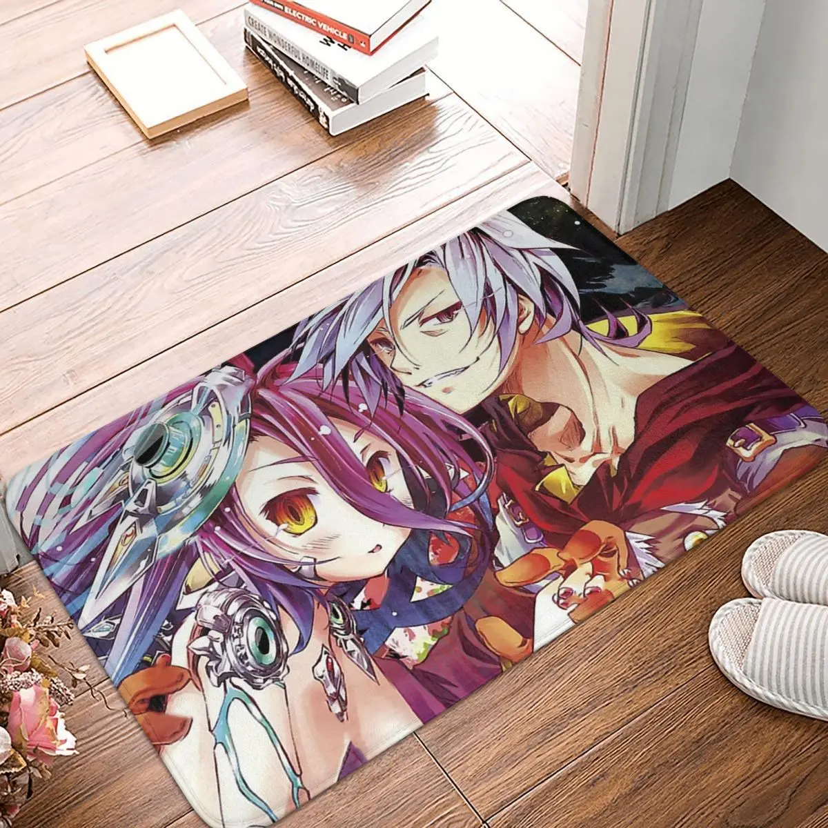 

No Game No Life Fantasy Anime Non-slip Doormat Zero Essential Living Room Bedroom Mat Outdoor Carpet Indoor Pattern Decor