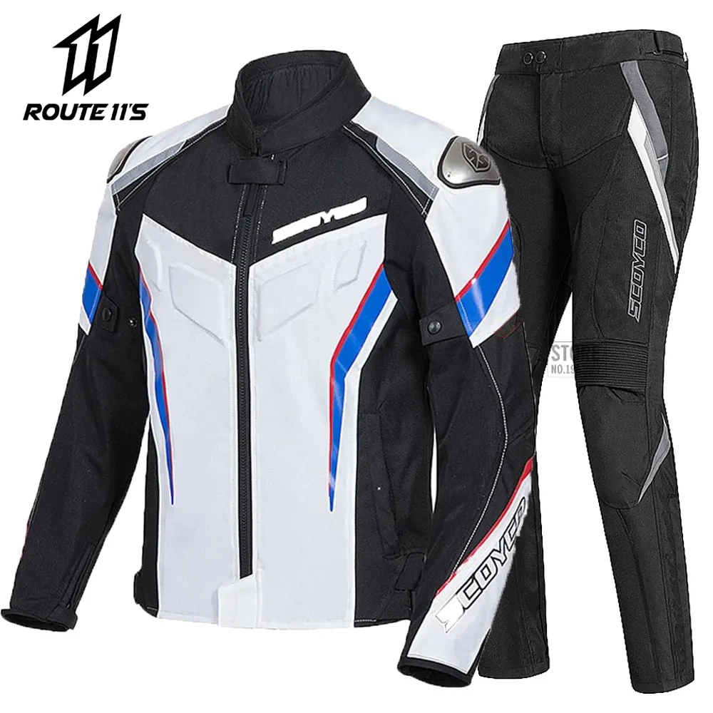 Мотоциклетная куртка SCOYCO дышащая для езды на мотоцикле по бездорожью открытом