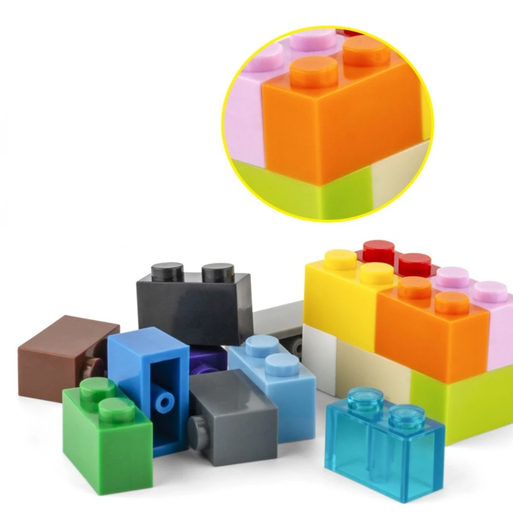 

30pcs Classic DIY Blocks Fingertip Thick Building Blocks 1x2 Dots Toys Compatible with All Major Brands for Children 6+ Ages