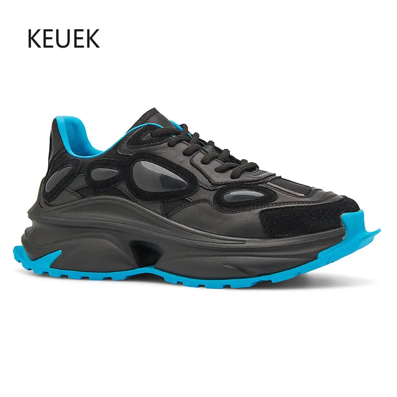 

Designer Loafers Men Casual Shoes Mocassin Homme Luxury Sneakers Thick Bottom Genuine Leather Outdoor Sport Running Shoes 2C