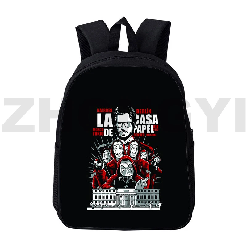 

Hot La Casa De Papel 3D Print Backpacks Kids Small Bookbags Bella Ciao Japanese Bag 12/16 Inch Money Heist Teen Girls Schoolbags