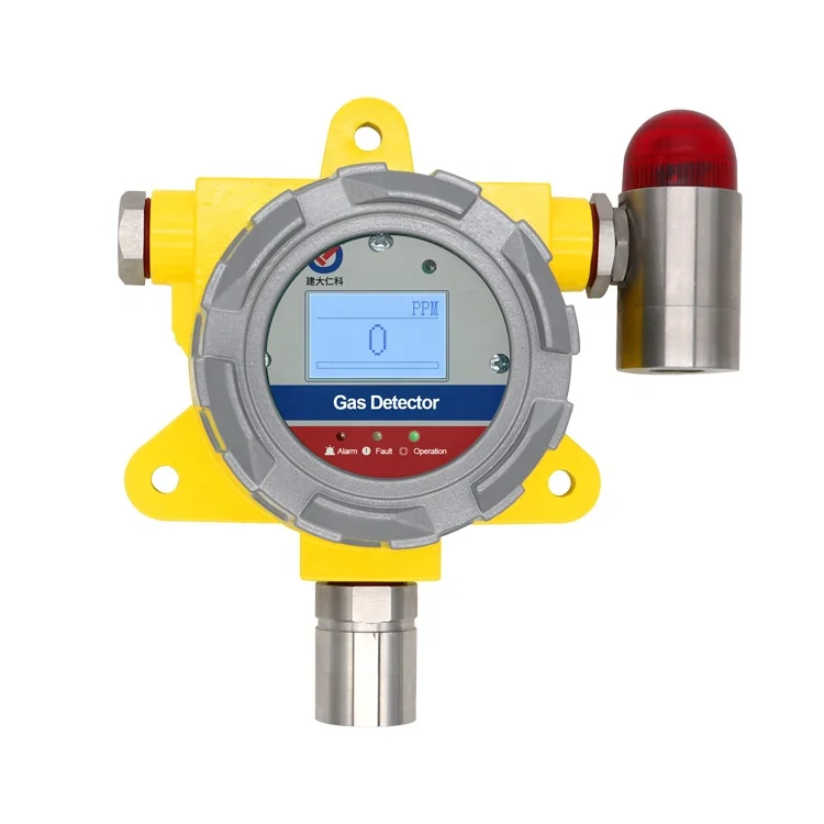 

High precision wall-mounted hydrogen sulfide fixed H2S gas detector monitor