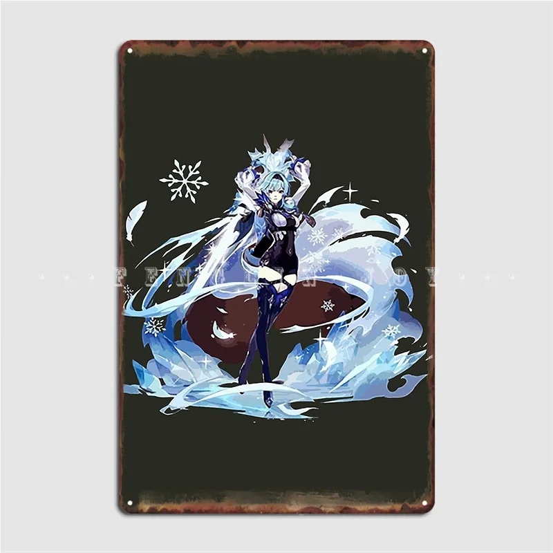 

Eula Genshin Impact Collectable Series Metal Plaque Poster Wall Decor Cinema Living Room Mural Funny Tin Sign Poster