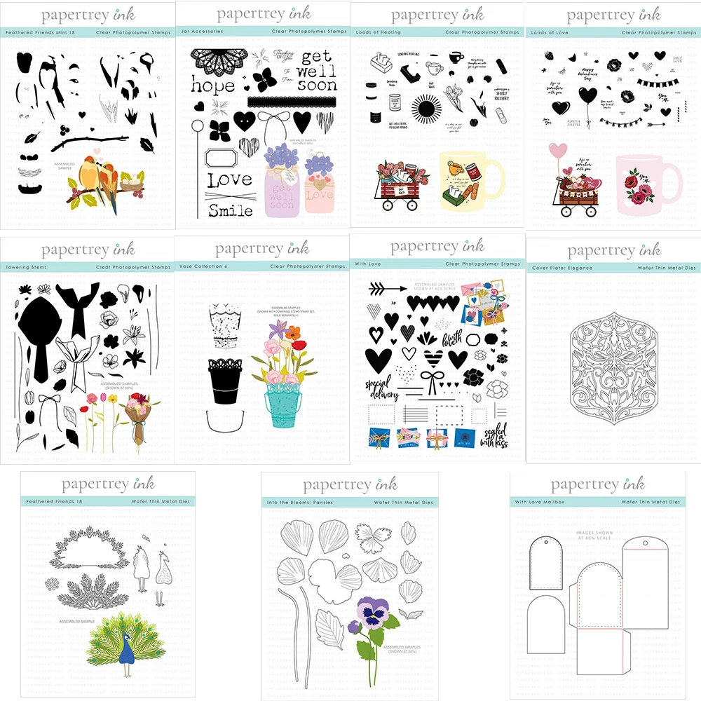 

Flower Animal Metal Cutting Dies And Clear Stamps For Diy Scrapbooking Paper Card Handmade Craft Photo Album Decoration Dies