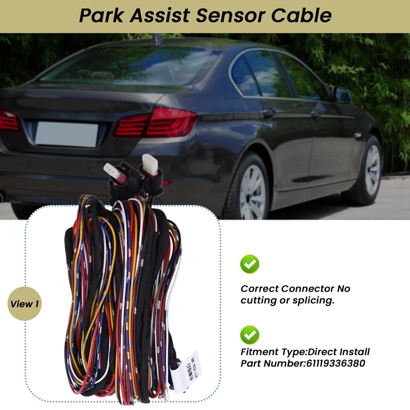 AU04 - 61119336380 Жгут проводов датчика парковки заднего бампера кабель системы помощи