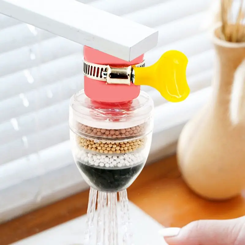 

5-Layers Activated Carbon Water Purifier Kitchen Tap Filter Bathroom Faucet Filter Purification Tool Nozzle Cleaning Filters