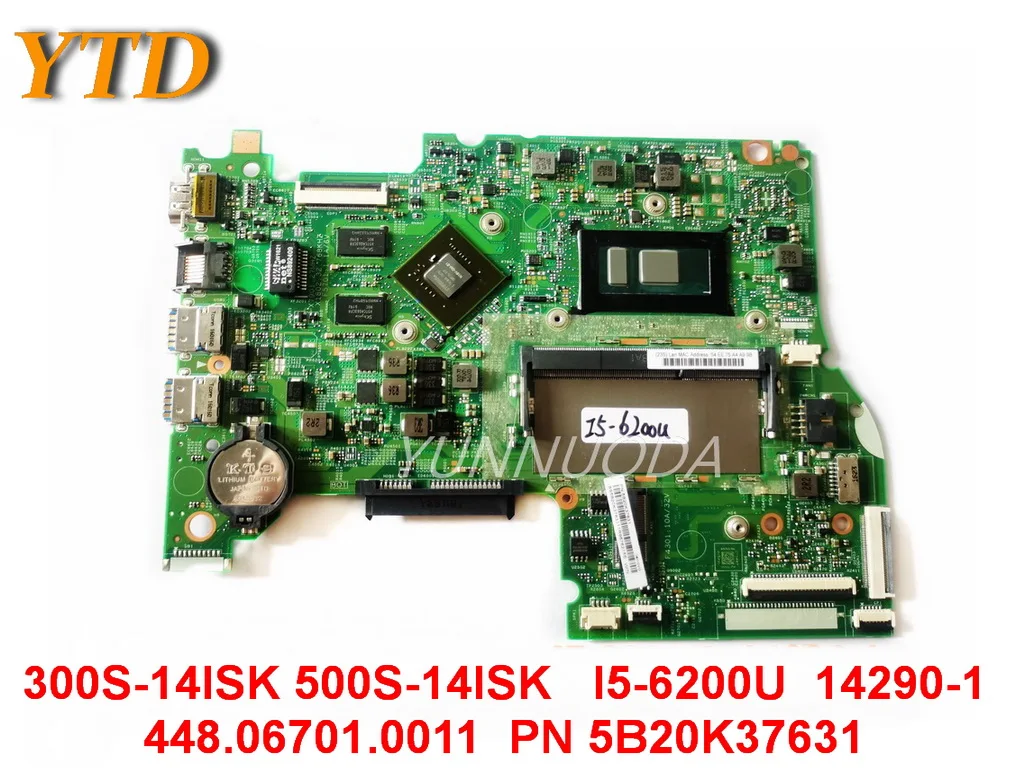 

Оригинальная материнская плата для ноутбука Lenovo 300S-14ISK 500S-14ISK I5-6200U 14290-1 448.06701.0011 PN 5B20K37631, протестирована, хорошо, бесплатно