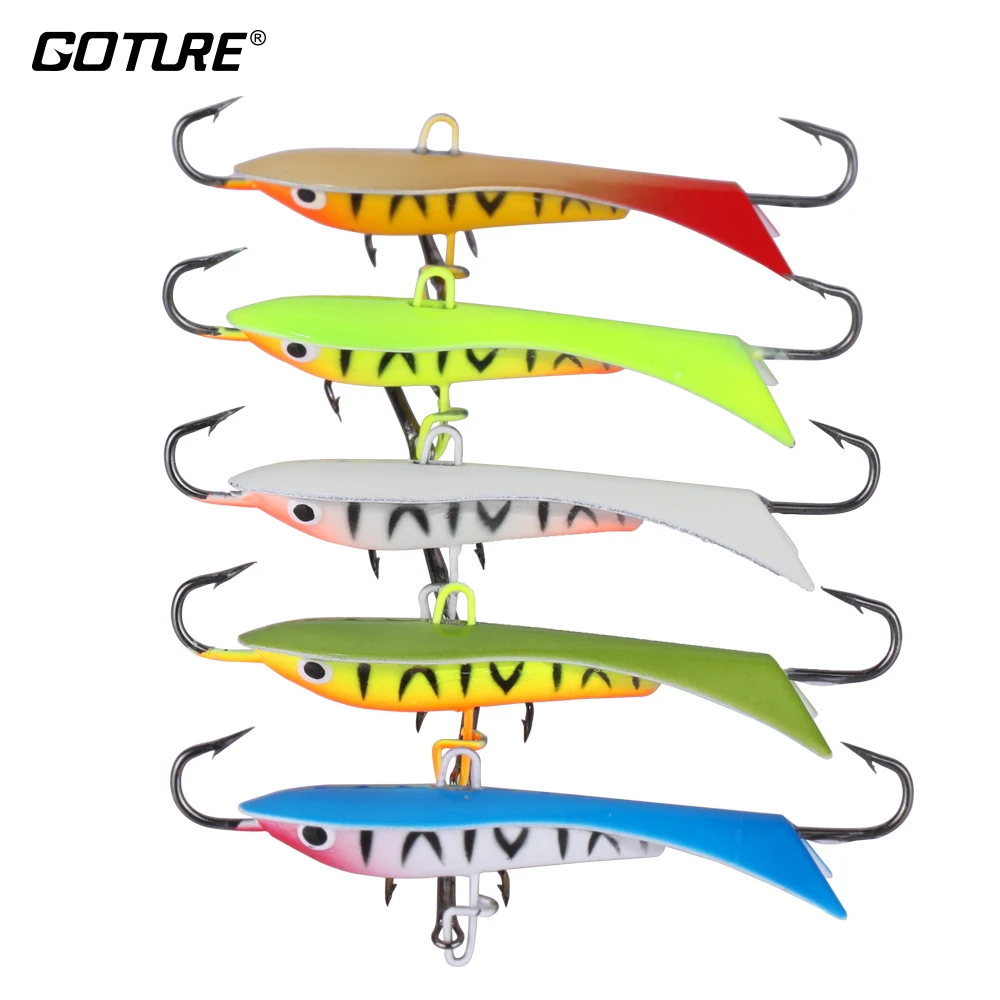 

Goture 5pcs 5.8cm/9.1g Ice Jigs Winter Fishing Lure Fast Sinking Ice Bait Leurre Balancer Fish Lures Fishing Accessories