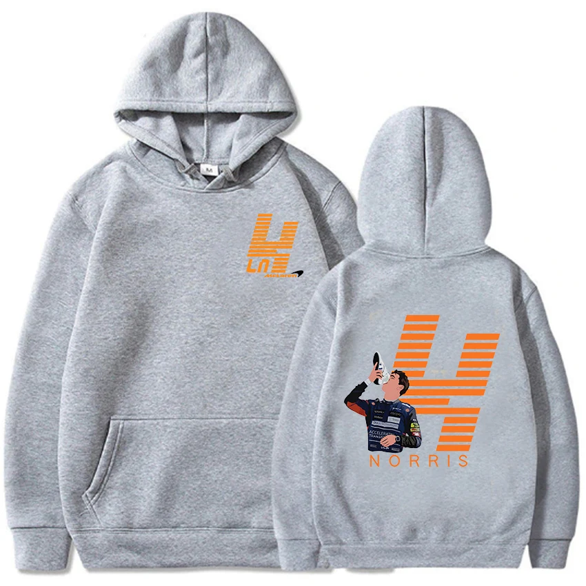 Lando Norris F1 Hoodie Formula One Racer Norris Logo 2022 Spring Autumn Men/Women Clothing Casual Pullovers Fleece EU Size Print