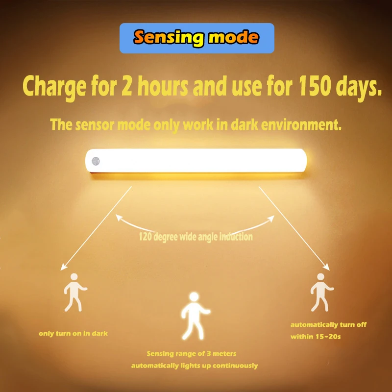 Kiholite подсветка под шкафом с беспроводной трубкой светодиодная PIR-датчик движения