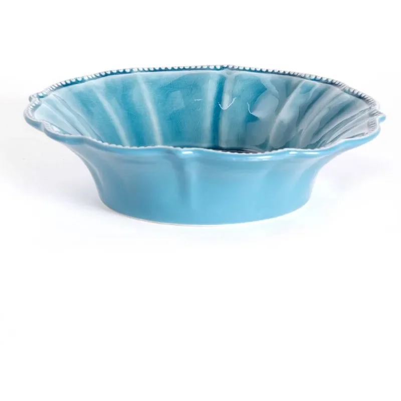 

nts/ Parties/ Weddings Premium Quality Extraordinary 12-Piece Blue Denim Dinnerware Set - Luxury Dinner & Serving Dishes for Cel